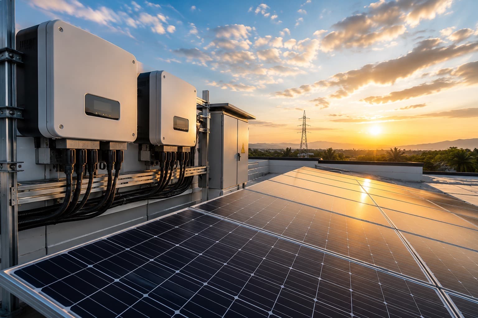 ภาพระบบ Solar Cell และ Solar Rooftop